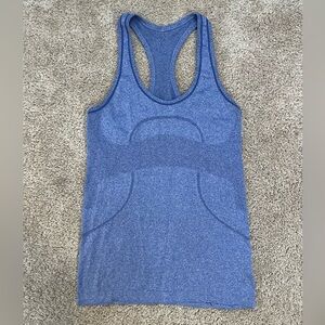 lululemon Heathered Cobalt Blue Racerback Tank